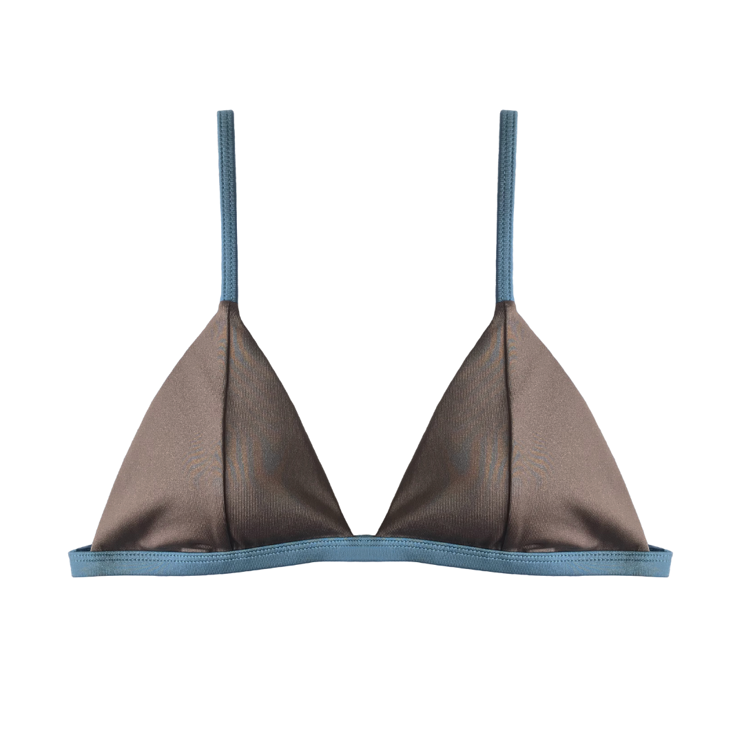 The Nina Bralet in Stardust and Smokey Blue