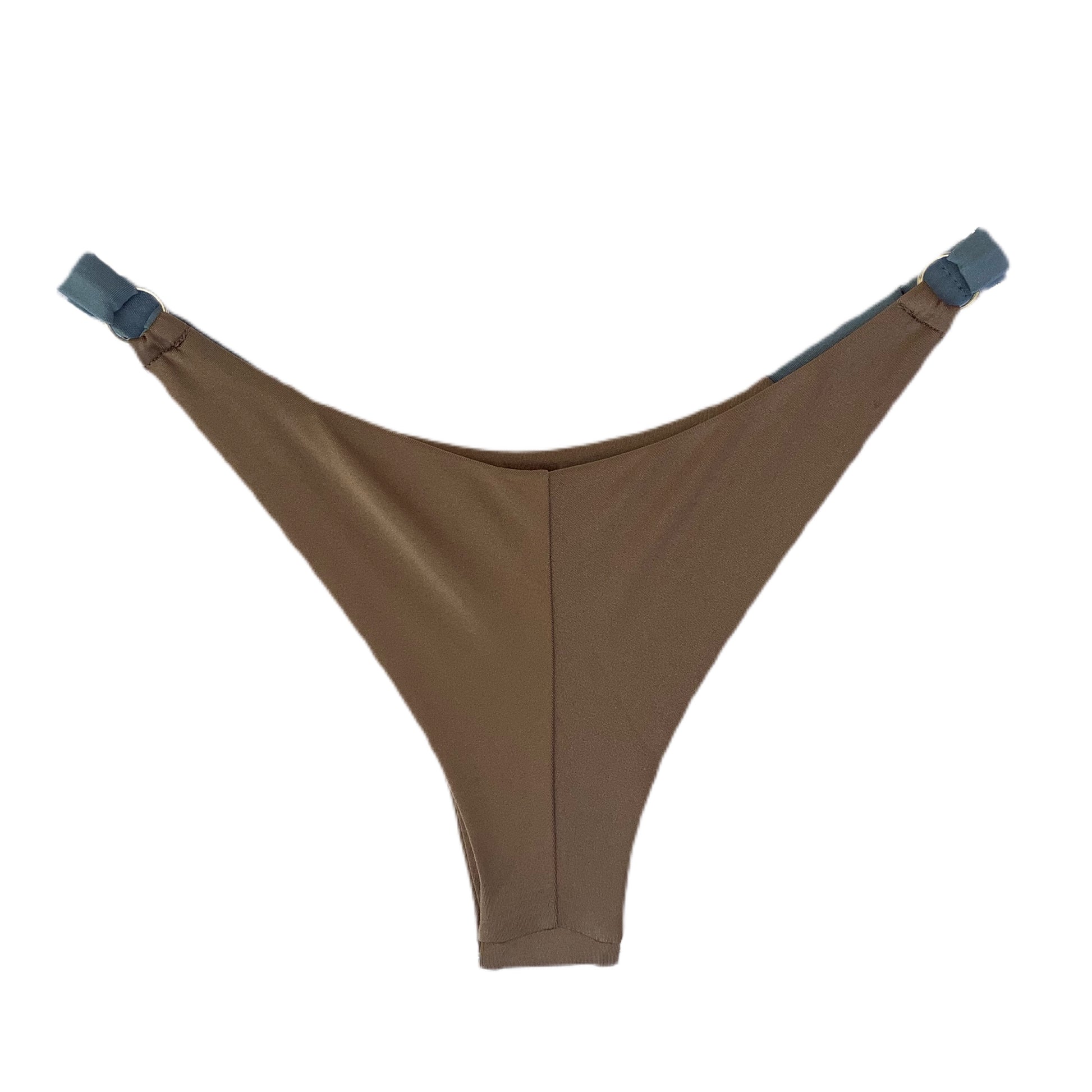 brown cheeky string bikini bottom - HeatherLeigh Swimwear